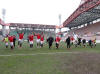 Giocatori sotto la Curva